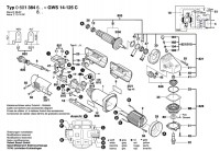 Bosch 0 601 384 842 GWS 14-125 C Angle Grinder 240 V / GB Spare Parts GWS14-125C